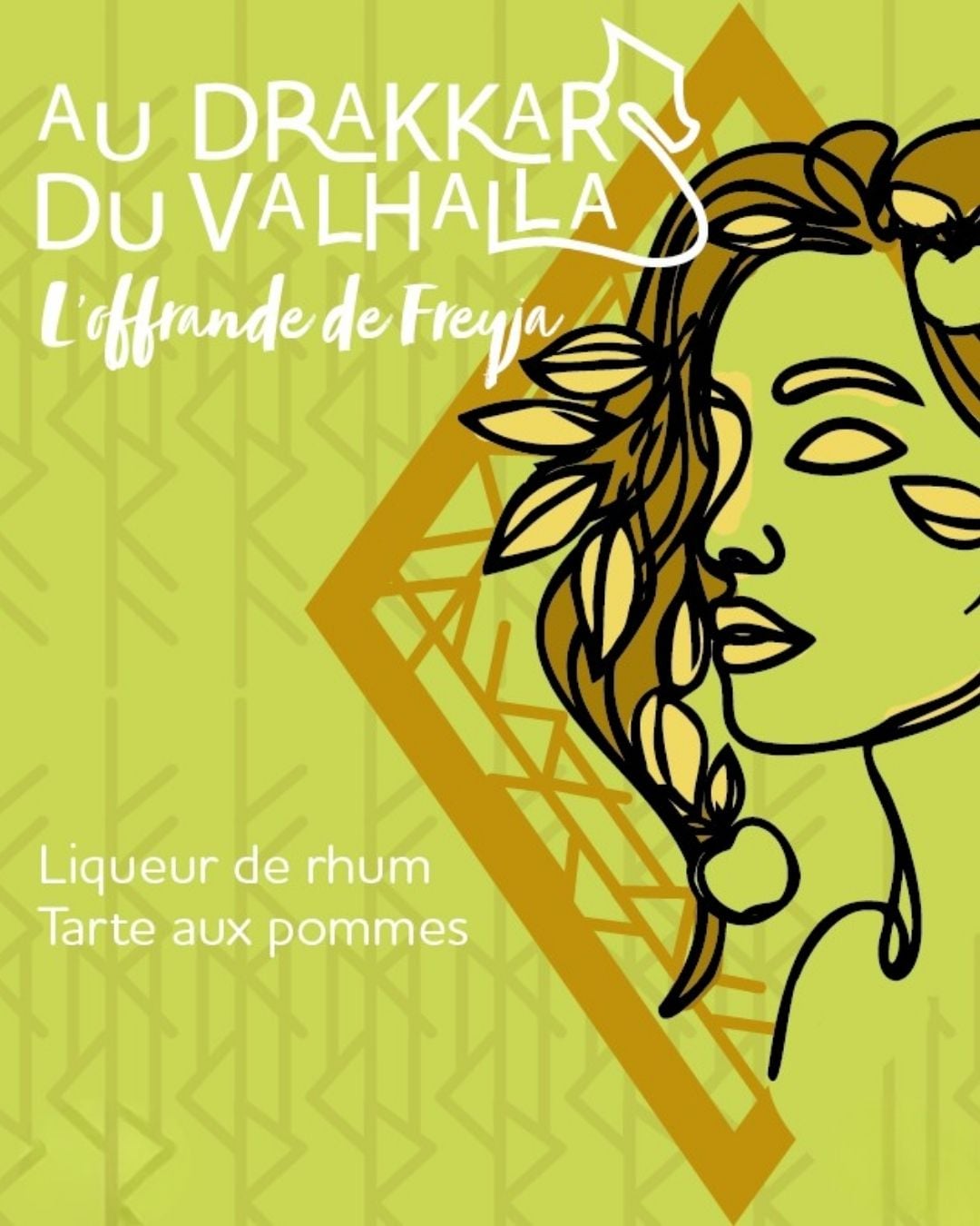 liqueur de rhum tarte au pommes apple pie au drakkar du valhalla viking